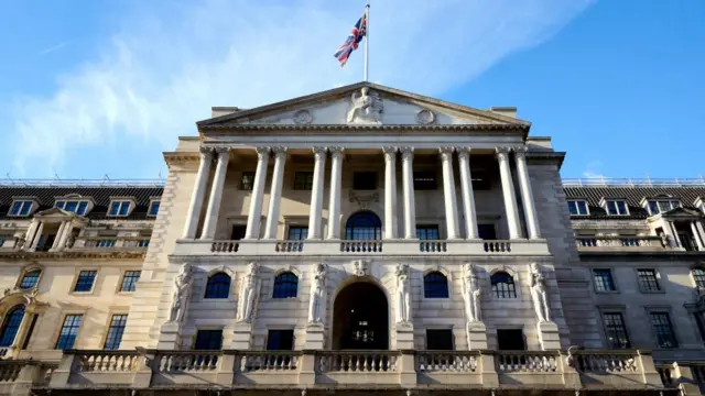 Exterior view of the Bank of England