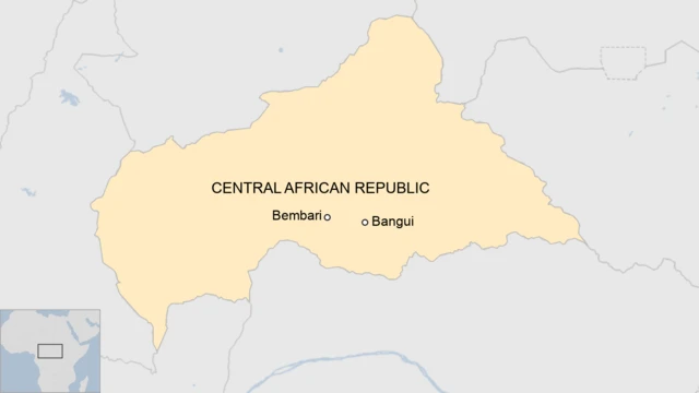 A map of Central African Republic