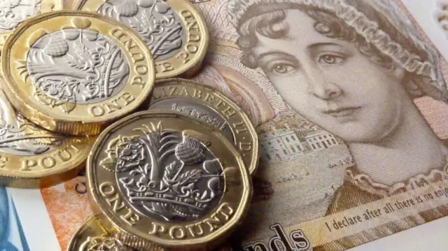 Stock image of British currency