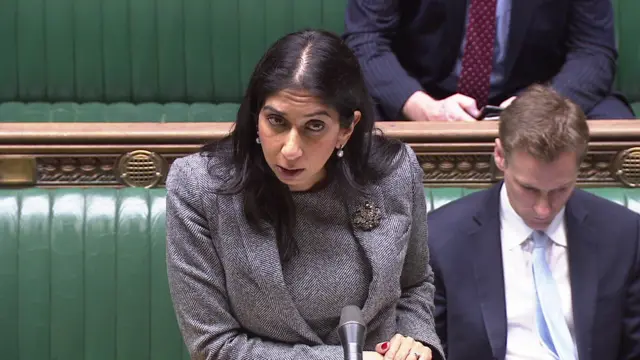 Suella Braverman speaks in the House of Commons