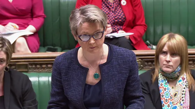 Yvette Cooper speaks in the House of Commons