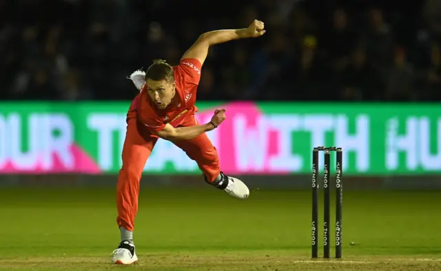 Dwaine Pretorius bowls for Welsh Fire in The Hundred