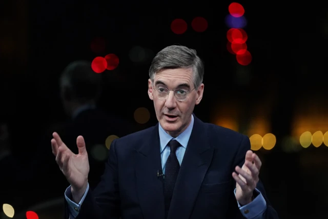 Jacob Rees-Mogg in the GB News studio