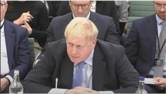 Boris Johnson at the hearing