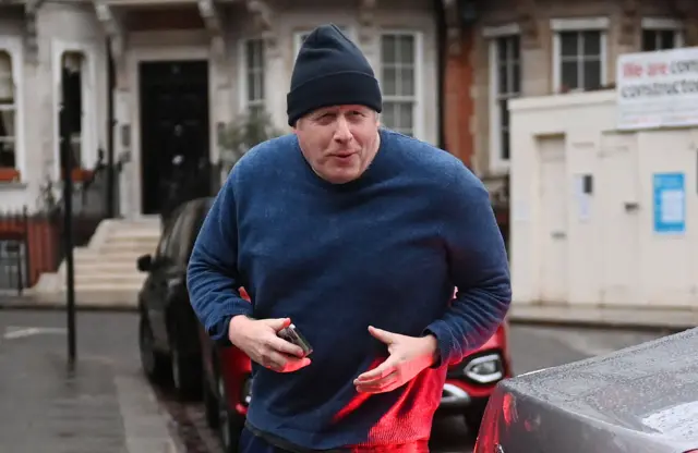 Boris Johnson jogging