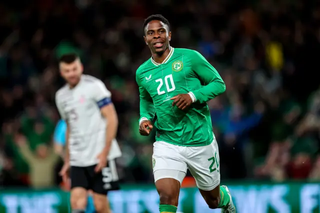 Chiedozie Ogbene scores with his first touch to put the Republic of Ireland back in front