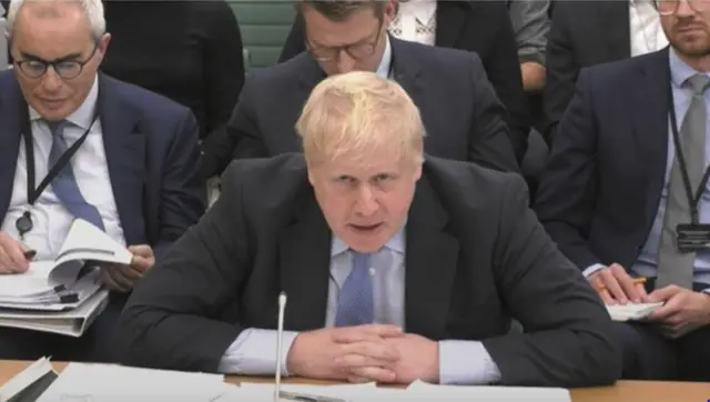 Boris Johnson at the hearing