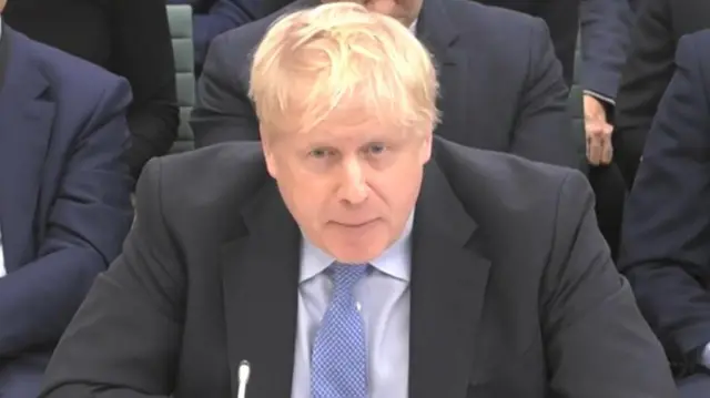 Boris Johnson before the Privileges Committee