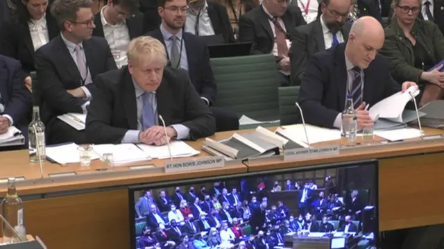 Boris Johnson at privileges committee