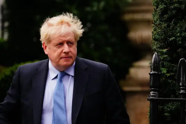 Boris Johnson leaves his home in London