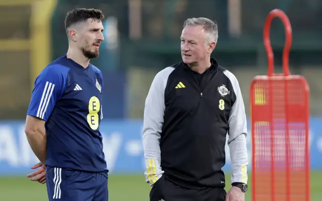 Craig Cathcart and Michael O'Neill