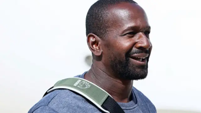 French hostage journalist Olivier Dubois, who was held hostage in Mali for nearly two years, arrives at the Villacoublay airport, in Velizy-Villacoublay, near Paris, France, March 21