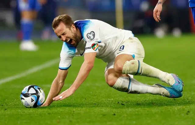 England's Harry Kane in action against Italy