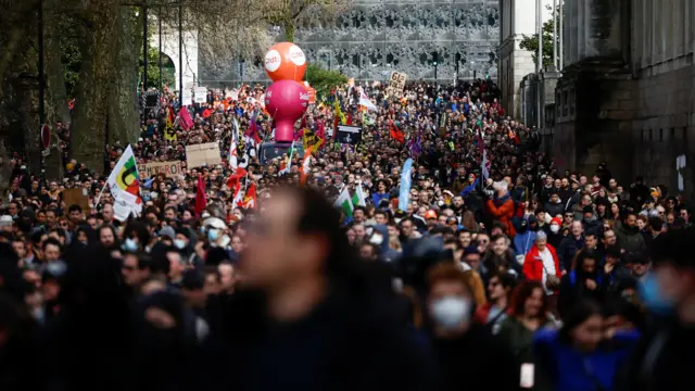 Protest in Nantes on 18 March 2023