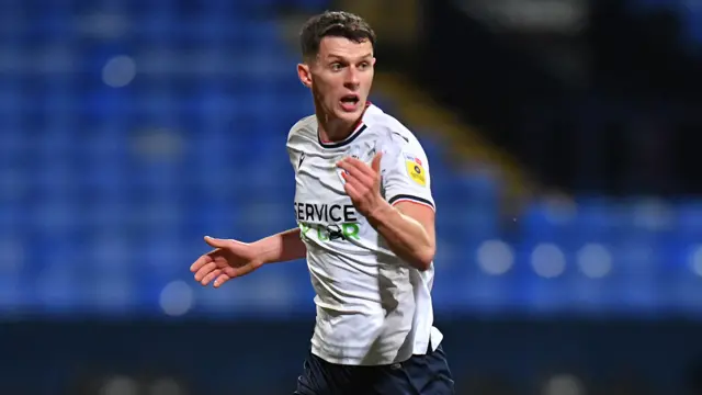 Eoin Toal in action for Bolton