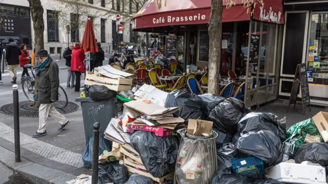 Uncollected waste in Paris