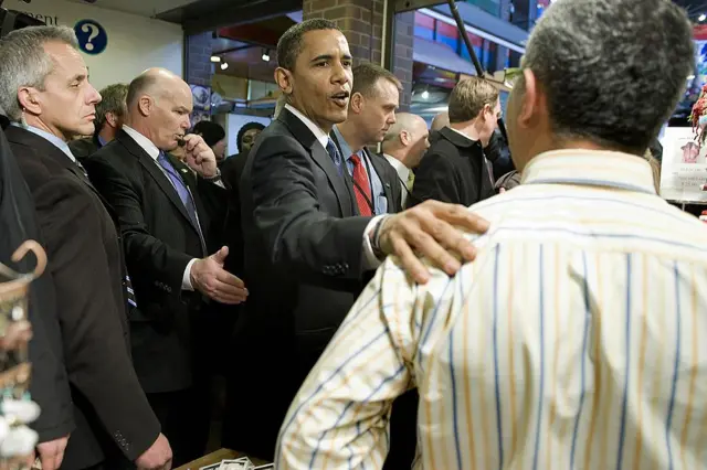 President Barack Obama visits the Byward Market Square in Ottawa, Canada in 2009.