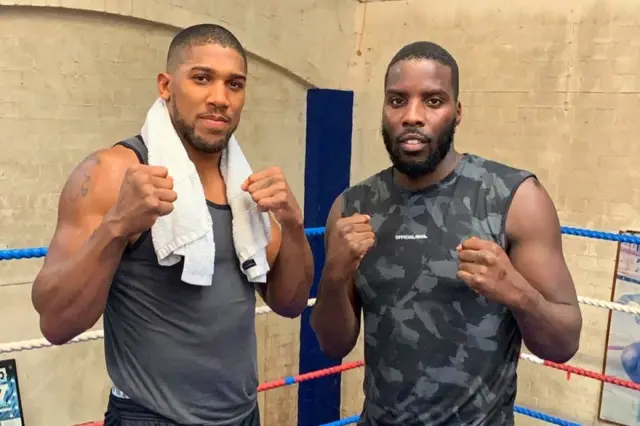 Anthony Joshua and Lawrence Okolie