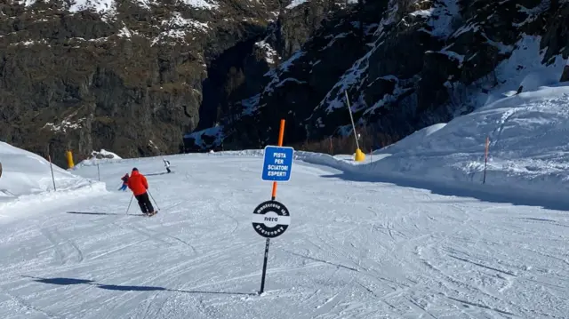 Ski slope in Italy