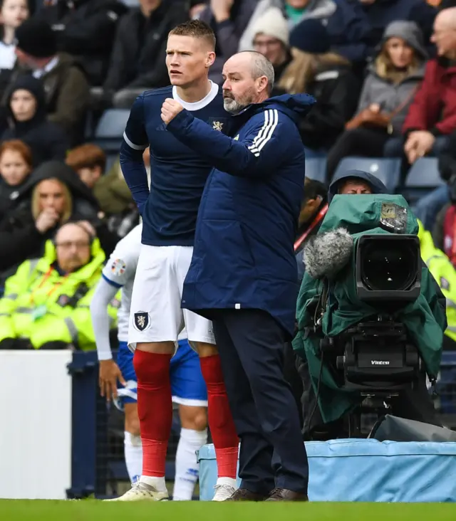 Scott McTominay and Steve Clarke