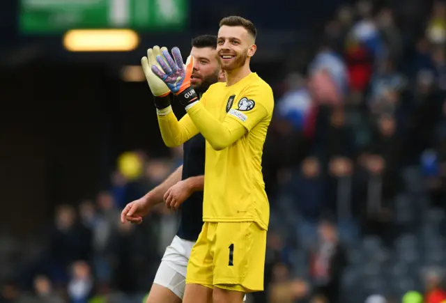 Scotland goalkeeper Angus Gunn