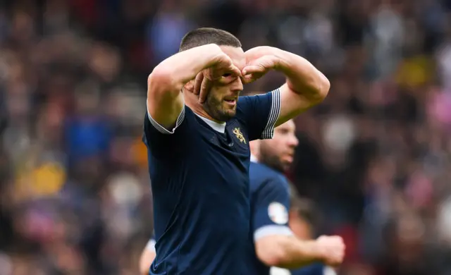 John McGinn celebrates