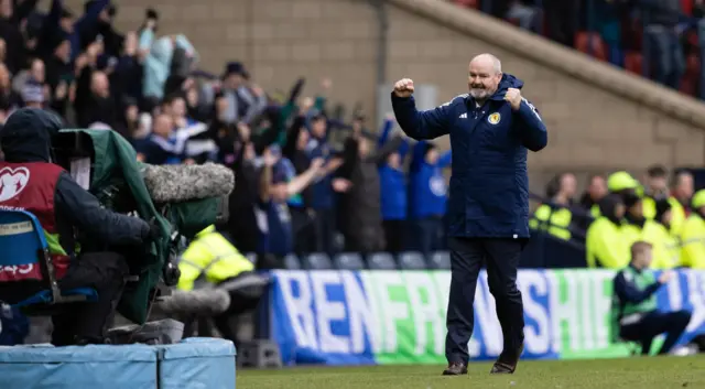 Scotland head coach Steve Clarke celebrates