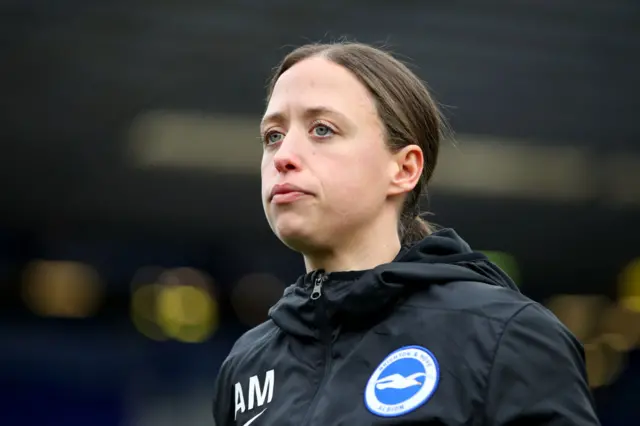 Brighton & Hove Albion caretaker manager Amy Merricks following her team's Women's FA Cup match against Birmingham City