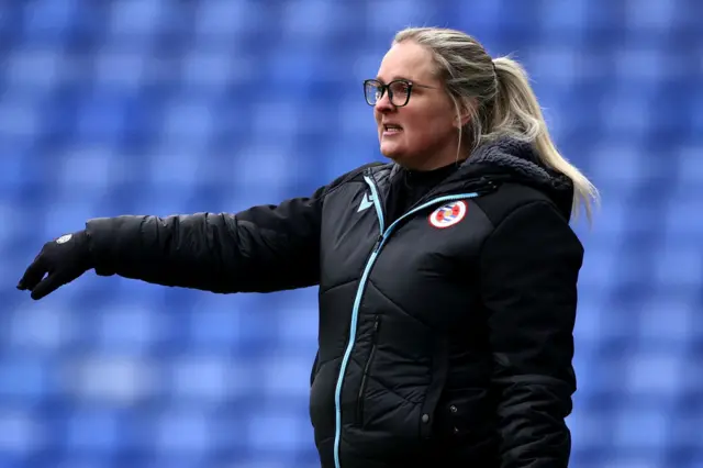Reading Women manager Kelly Chambers during at Women's Super League game