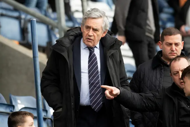 Gordon Brown at the SPFL Trust Trophy final