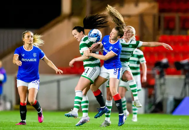 Olivia Chance  and Kirsty Howat in action