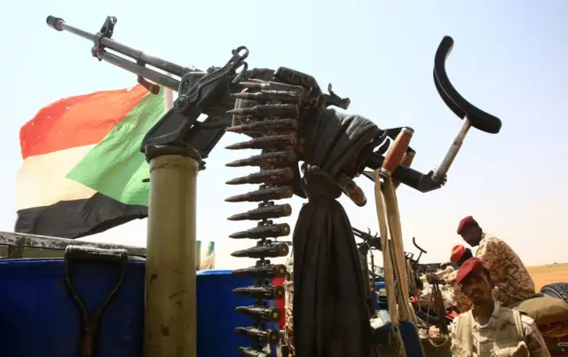 Members of Sudanese paramilitary Rapid Support Forces (RSF) are pictured