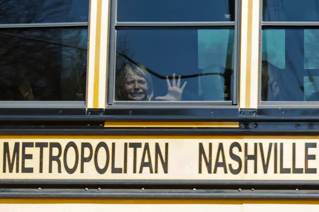 Child crying on school bus