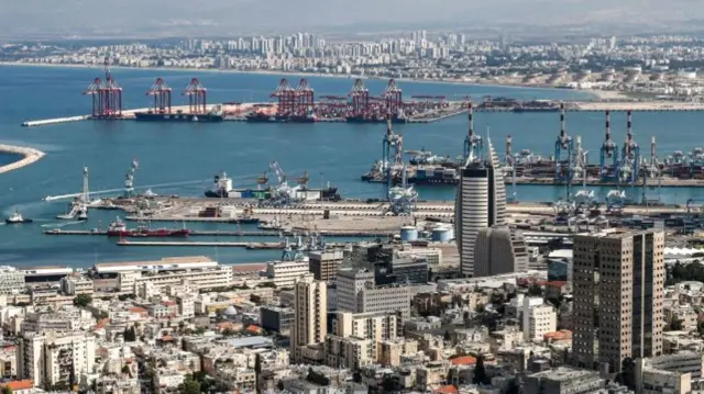 Haifa port in Israel