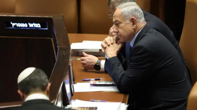 Benjamin Netanyahu in the Knesset