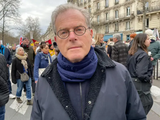 Robert, protesting in Paris