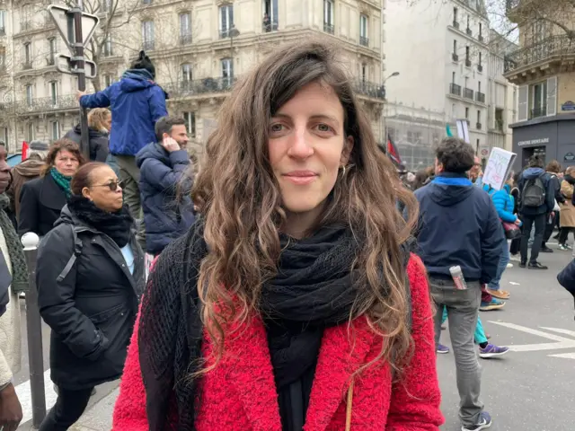 A protester in Paris