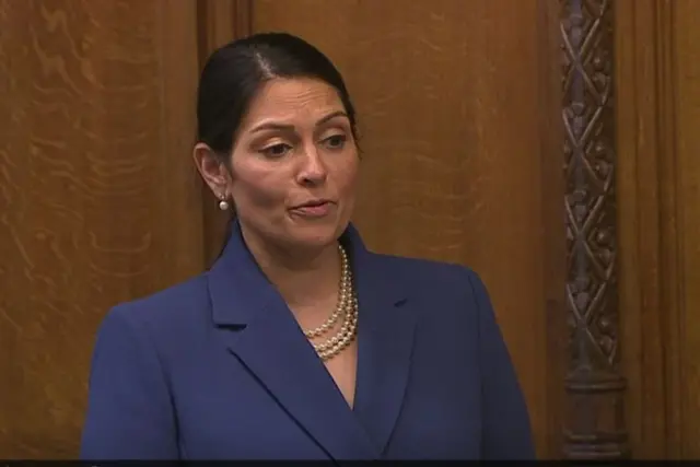 Priti Patel speaks in Commons