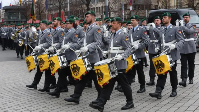 A marching band in Berlin