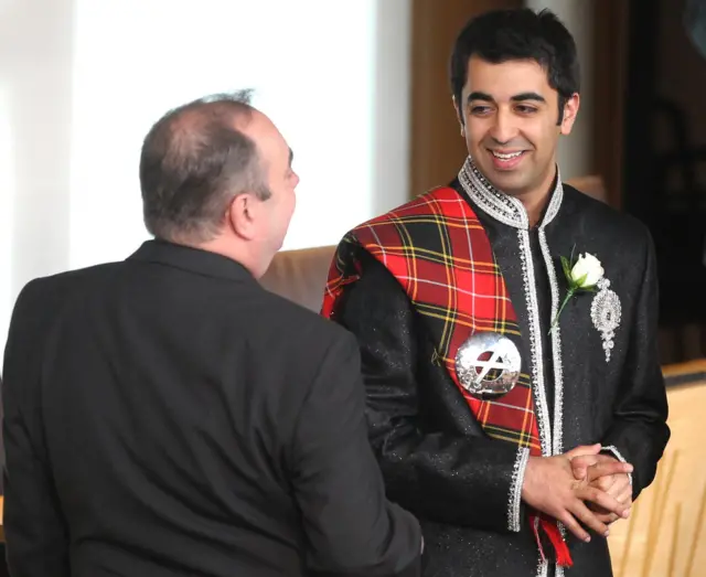 Alex Salmond and Humza Yousaf in 2011