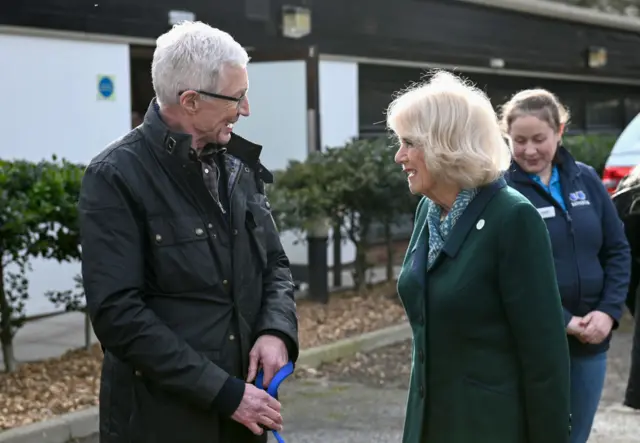 Paul O'Grady and the Queen Consort in 2022