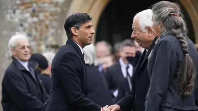 Sunak at Betty Boothroyd's funeral