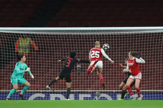 Stina Blackstenius of Arsenal scores