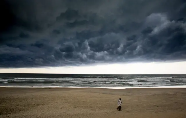 Ghana's shore at Accra.