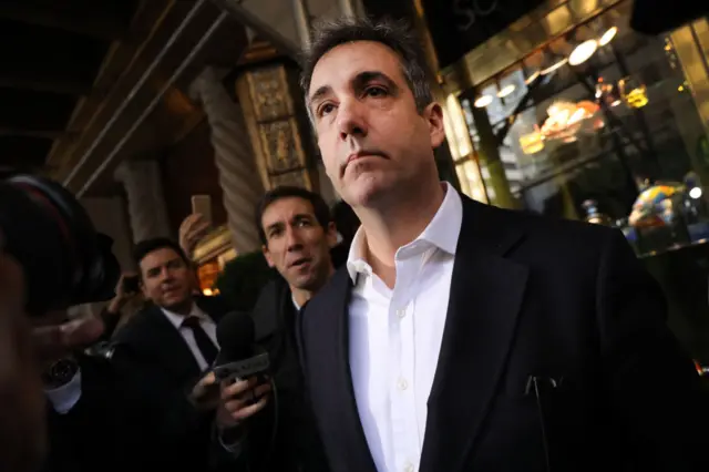 Michael Cohen outside of Trump Tower in New York