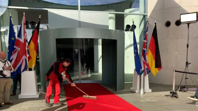 Red carpet at the Chancellery