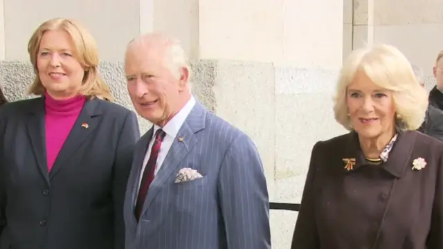 King Charles arrives at the Bundestag