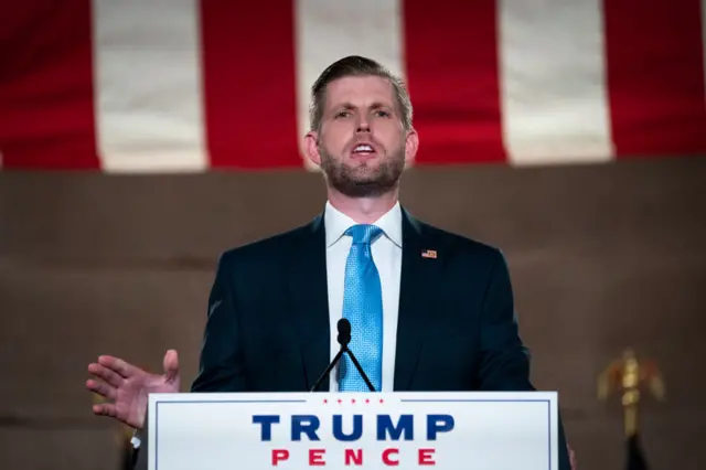 Eric Trump at podium