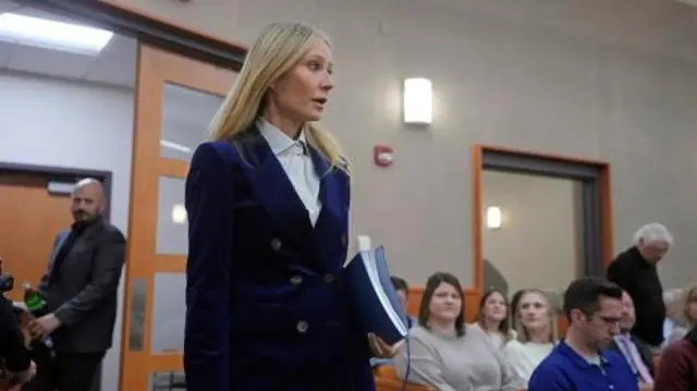 Gwyneth Paltrow enters the courtroom for her trial, Thursday, March 30, 2023