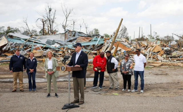 Joe Biden visists Rolling Fork, Mississippi